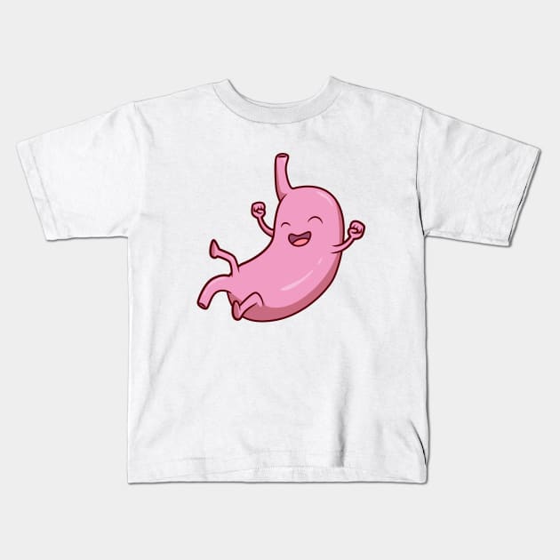 Cartoon Kawaii Stomach Kids T-Shirt by Modern Medieval Design